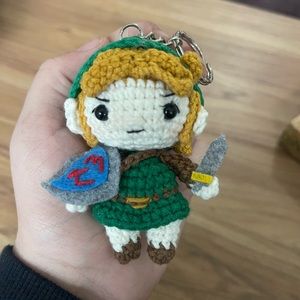 Link keychain from Legend of Zelda video game series. N64. Handmade!